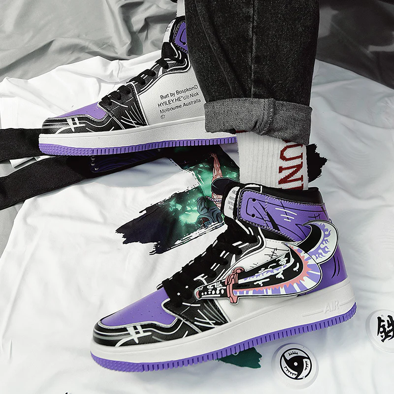 Damen Sportliche High-Top Sneakers mit auffälligem grafischem Design Heidi Mode - Image 6