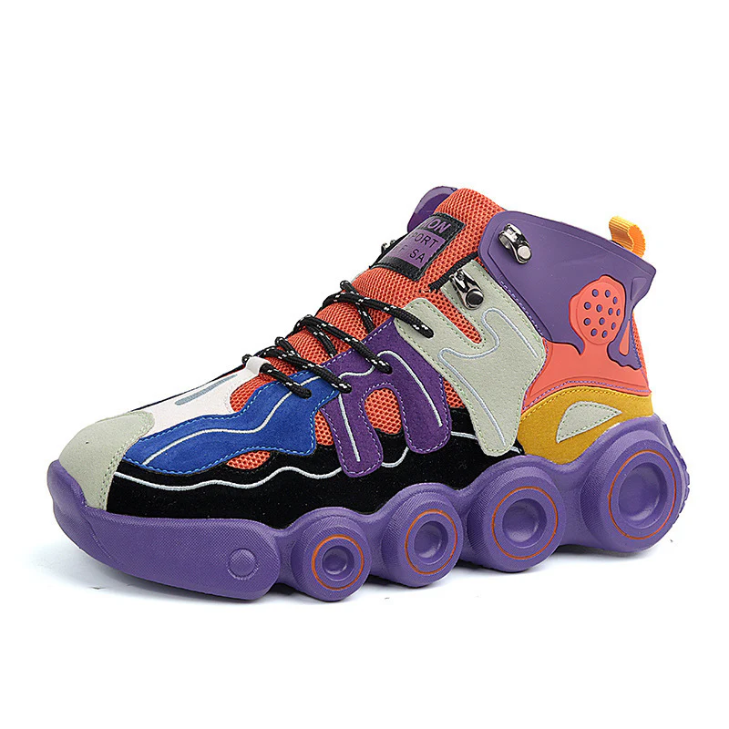 Damen Sportliche High-Top Sneakers mit farbenfrohem Design Heidi Mode - Image 7