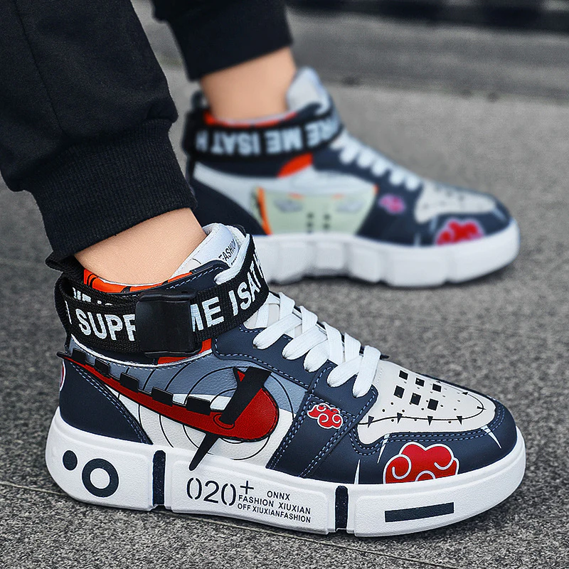 Damen Sportliche High-Top Sneakers mit farbenfrohem Grafikdesign Heidi Mode - Image 2