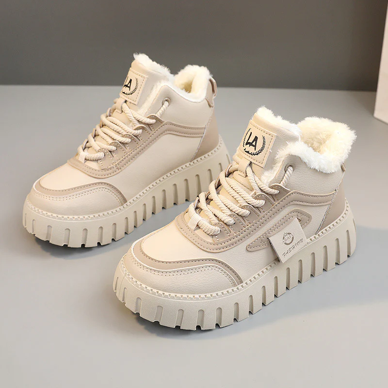 Damen Sportliche High-Top Sneakers mit gefüttertem Innenfutter und rutschfester Laufsohle Heidi Mode - Image 2