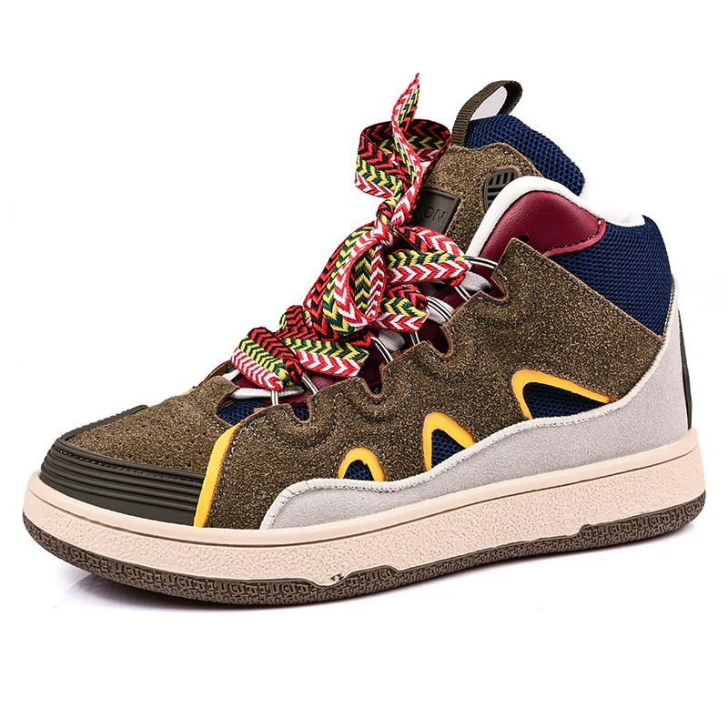 Damen Sportliche High-Top Sneakers mit innovativem Mehrfarbigem Schnürsystem Heidi Mode - Image 7
