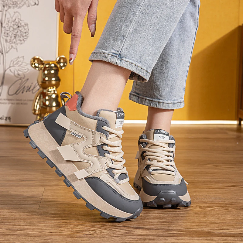Damen Sportliche High-Top Sneakers mit kuscheligem Fleece-Futter und rutschfester Sohle Heidi Mode - Image 5
