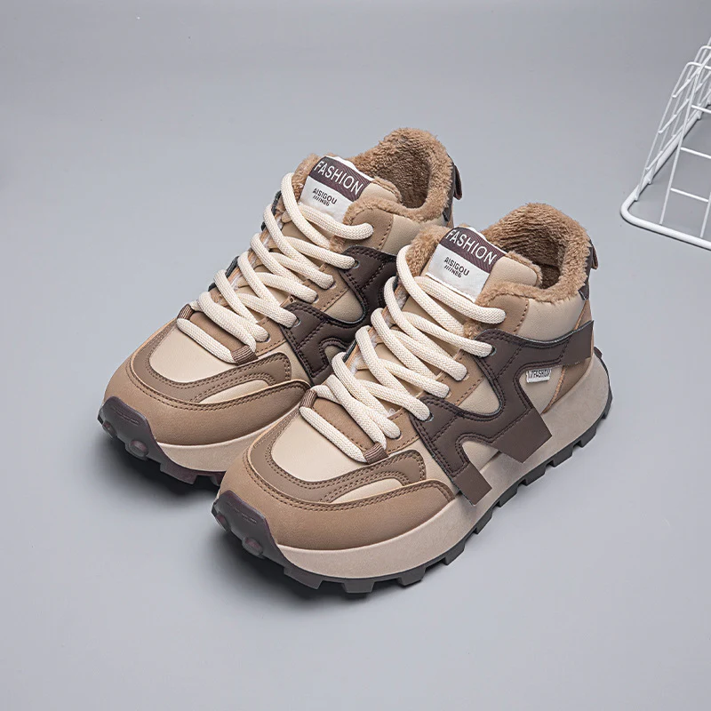 Damen Sportliche High-Top Sneakers mit kuscheligem Fleece-Futter und rutschfester Sohle Heidi Mode - Image 6