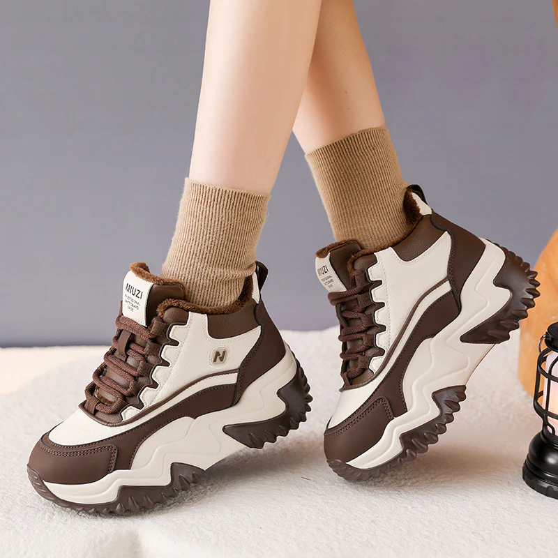 Damen Sportliche High-Top Sneakers mit kuscheligem Innenfutter Heidi Mode - Image 3