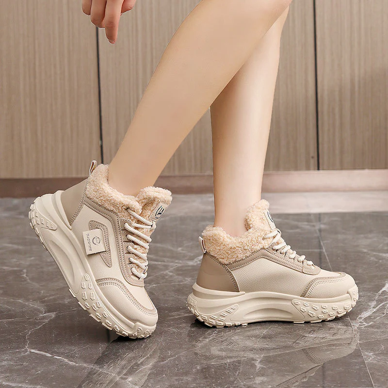 Damen Sportliche High-Top Sneakers mit kuscheligem Innenfutter und rutschfester Sohle Heidi Mode - Image 4