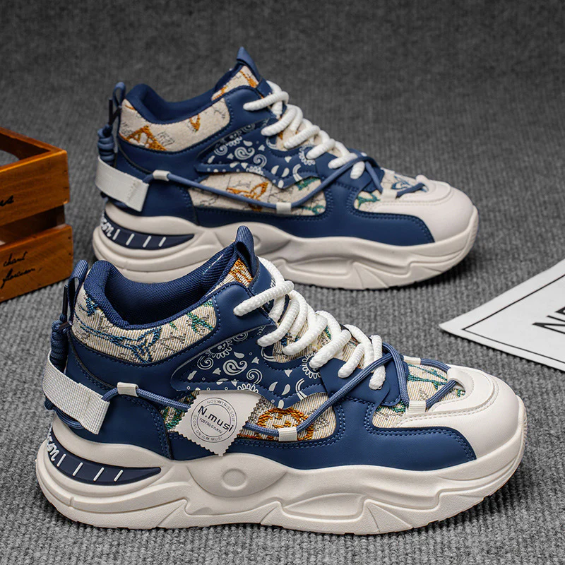 Damen Sportliche High-Top Sneakers mit modischem Ethno-Muster und innovativer Sohlentechnologie Heidi Mode