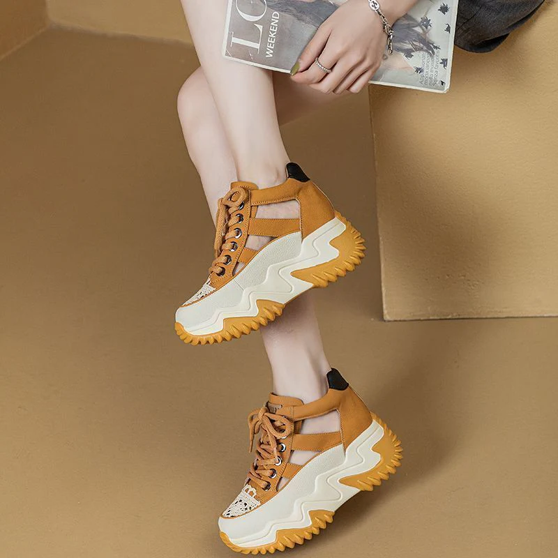Damen Sportliche High-Top Sneakers mit rutschfester Profilsohle und atmungsaktivem Obermaterial Heidi Mode - Image 2