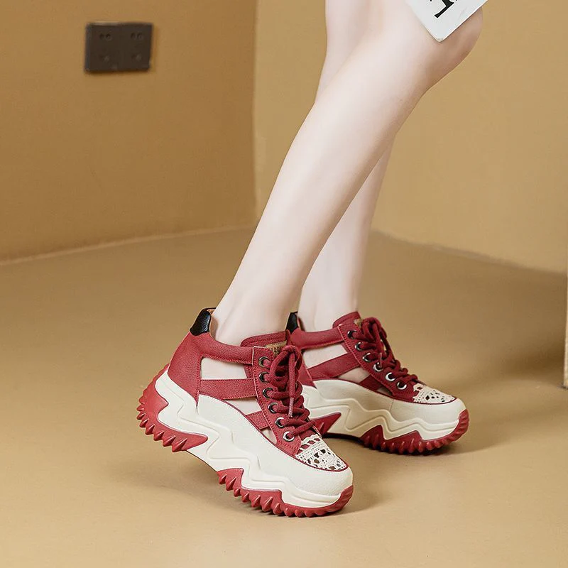 Damen Sportliche High-Top Sneakers mit rutschfester Profilsohle und atmungsaktivem Obermaterial Heidi Mode - Image 7