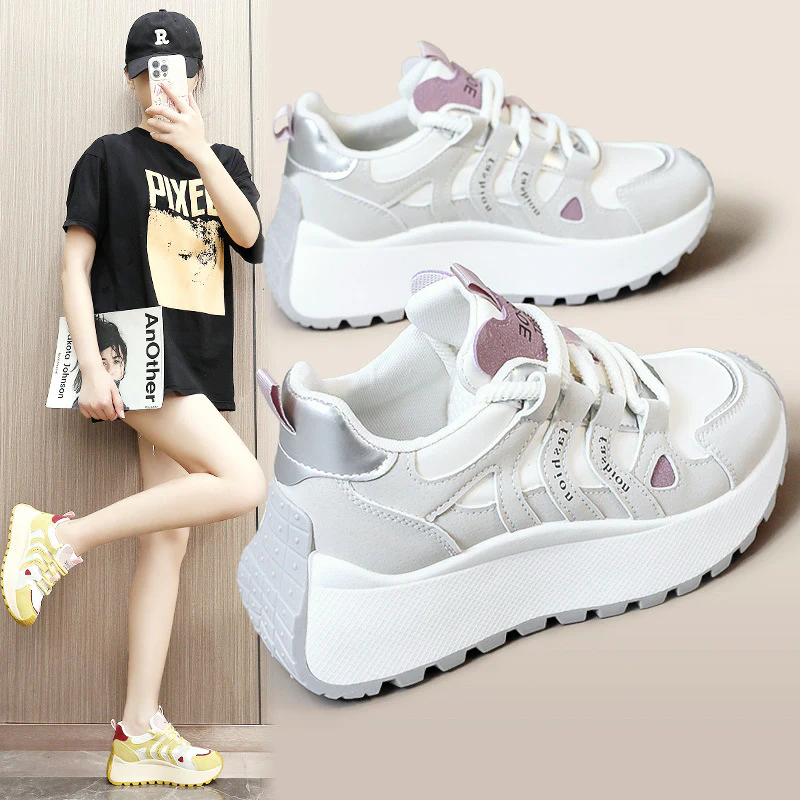 Damen Sportliche High-Top Sneakers mit trendiger Dämpfung und atmungsaktiver Oberflächenstruktur Heidi Mode