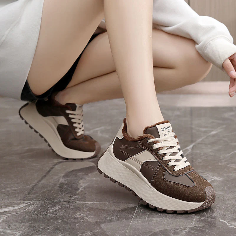 Damen Sportliche High-Top Sneakers mit warmem Fleece-Futter Heidi Mode - Image 4