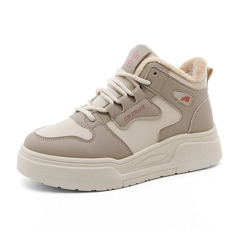 Damen Sportliche High-Top Sneakers mit weichem Fleece-Futter Heidi Mode