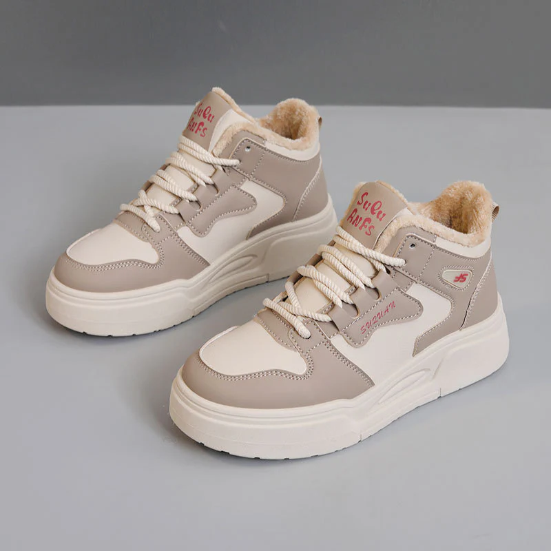 Damen Sportliche High-Top Sneakers mit weichem Fleece-Futter Heidi Mode - Image 2