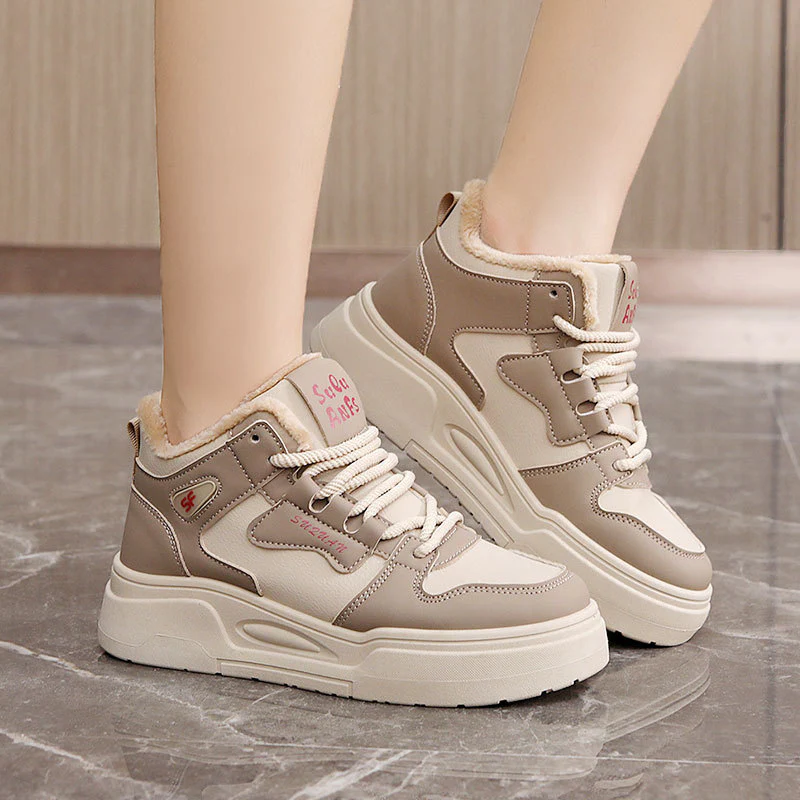 Damen Sportliche High-Top Sneakers mit weichem Fleece-Futter Heidi Mode - Image 4