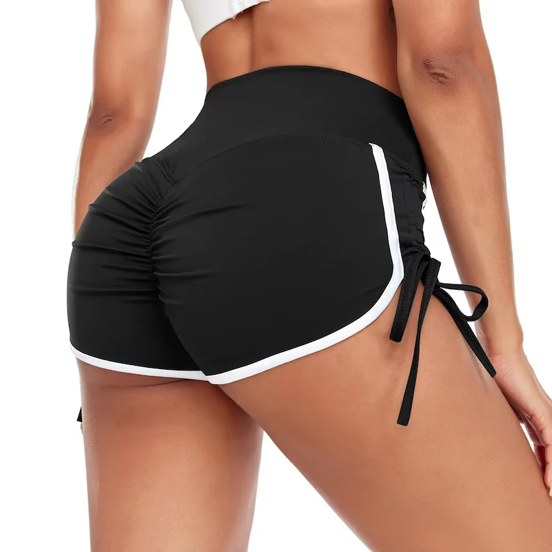 Damen Sportliche High-Waist Shorts mit seitlichem Rüschendetail Heidi-Mode - Image 6