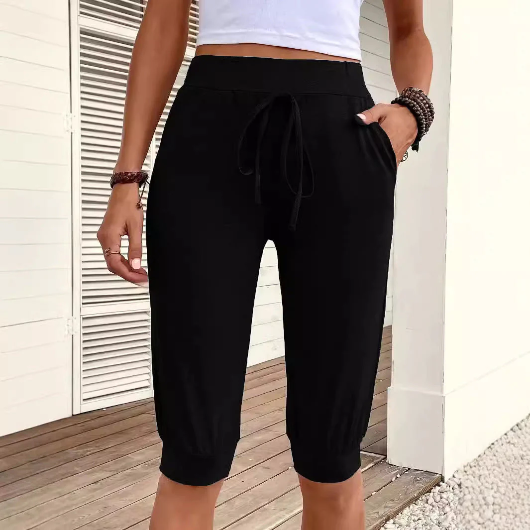 Damen Sportliche Kapuhosen Im Lässigen Design mit Dekorativem Kordelzug Heidi-Mode - Image 2