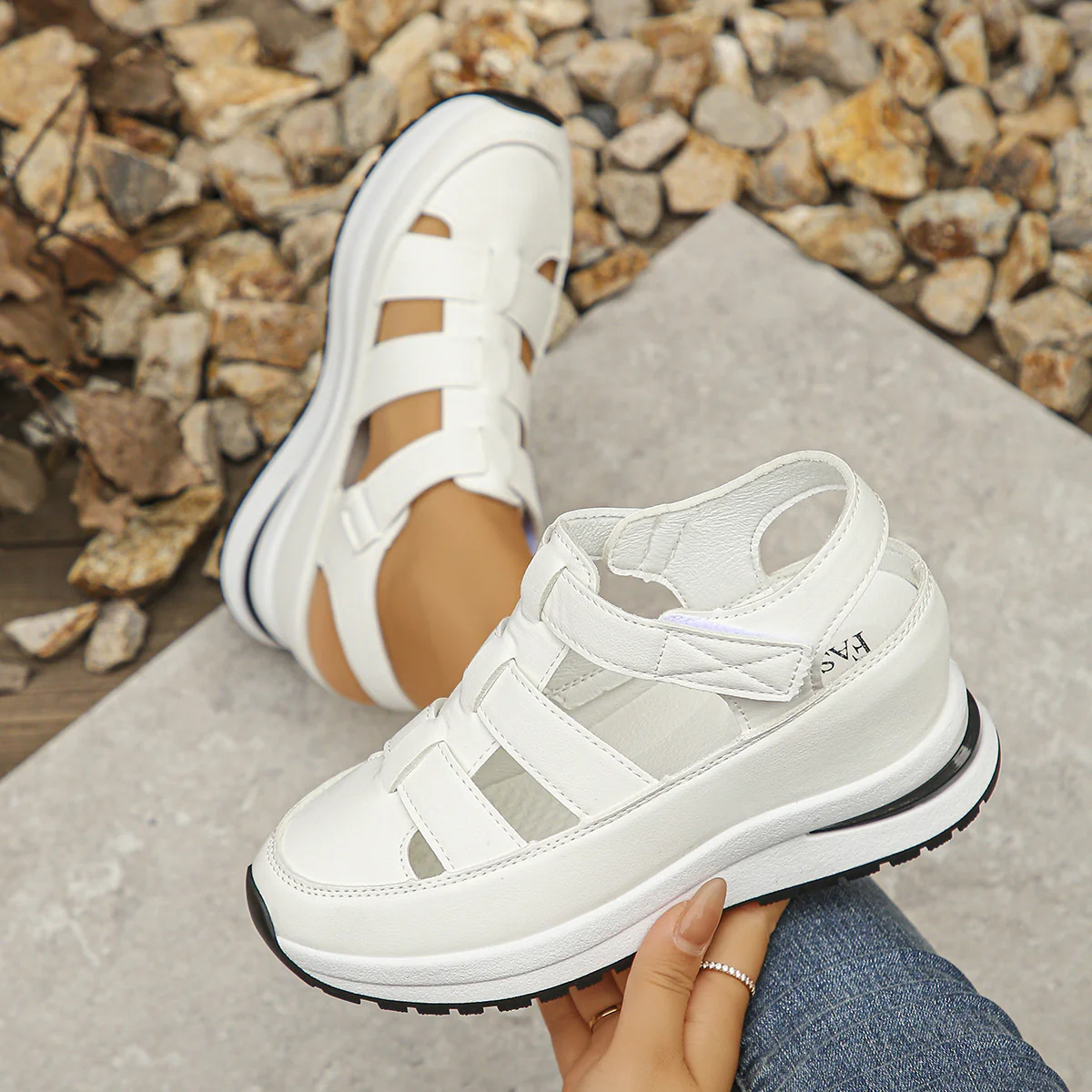 Damen Sportliche Klettsandalen mit dämpfender Sohle und atmungsaktiver Struktur Heidi Mode - Image 8