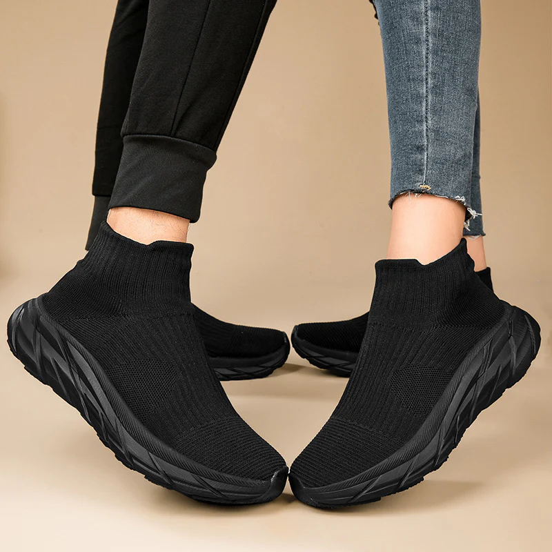 Damen Sportliche Knöchelsneaker mit elastischem Strickoberteil und rutschfester Sohle Heidi Mode - Image 2