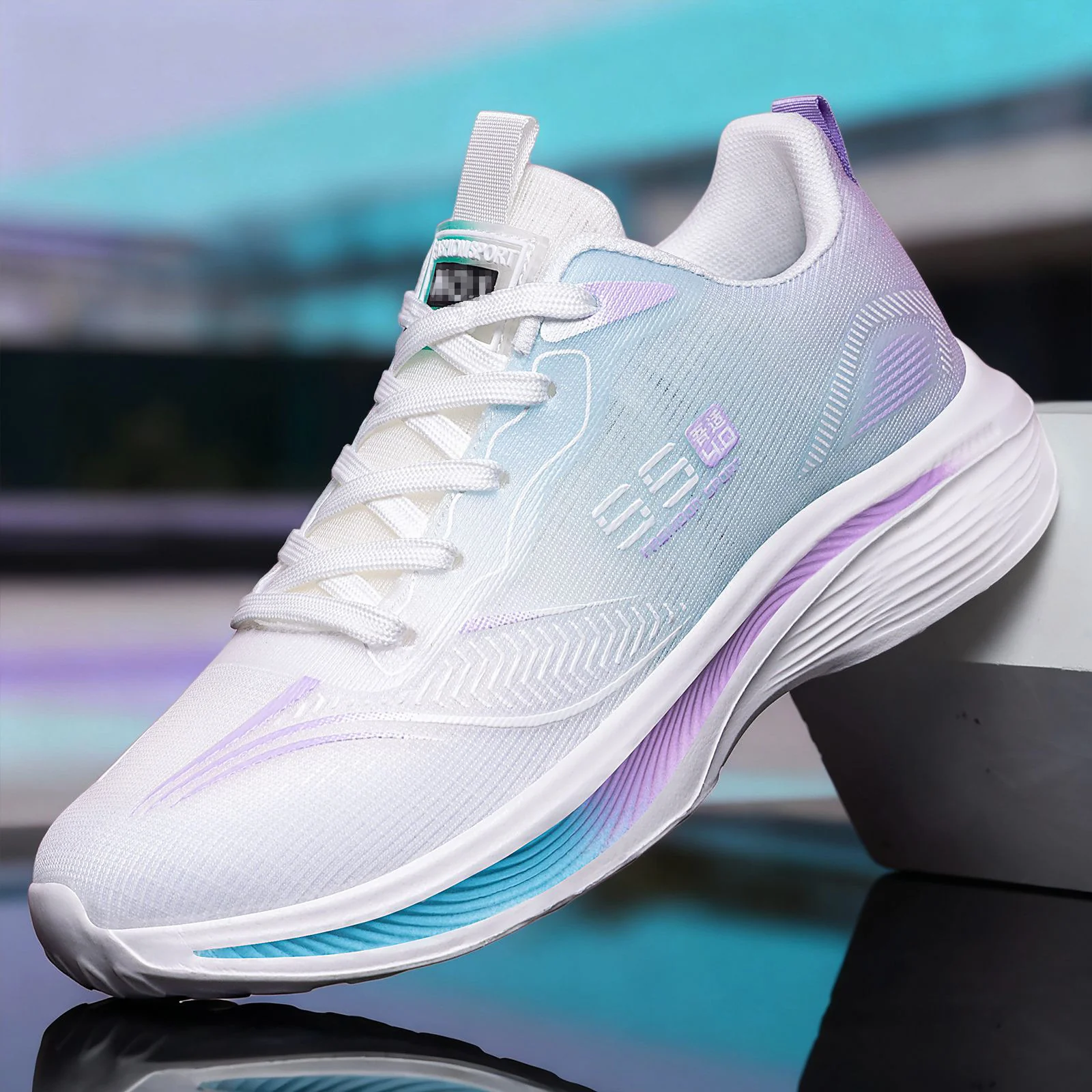 Damen Sportliche Lauf-Sneaker mit atmungsaktiver Mesh-Konstruktion und stoßdämpfendem Fußbett Heidi Mode