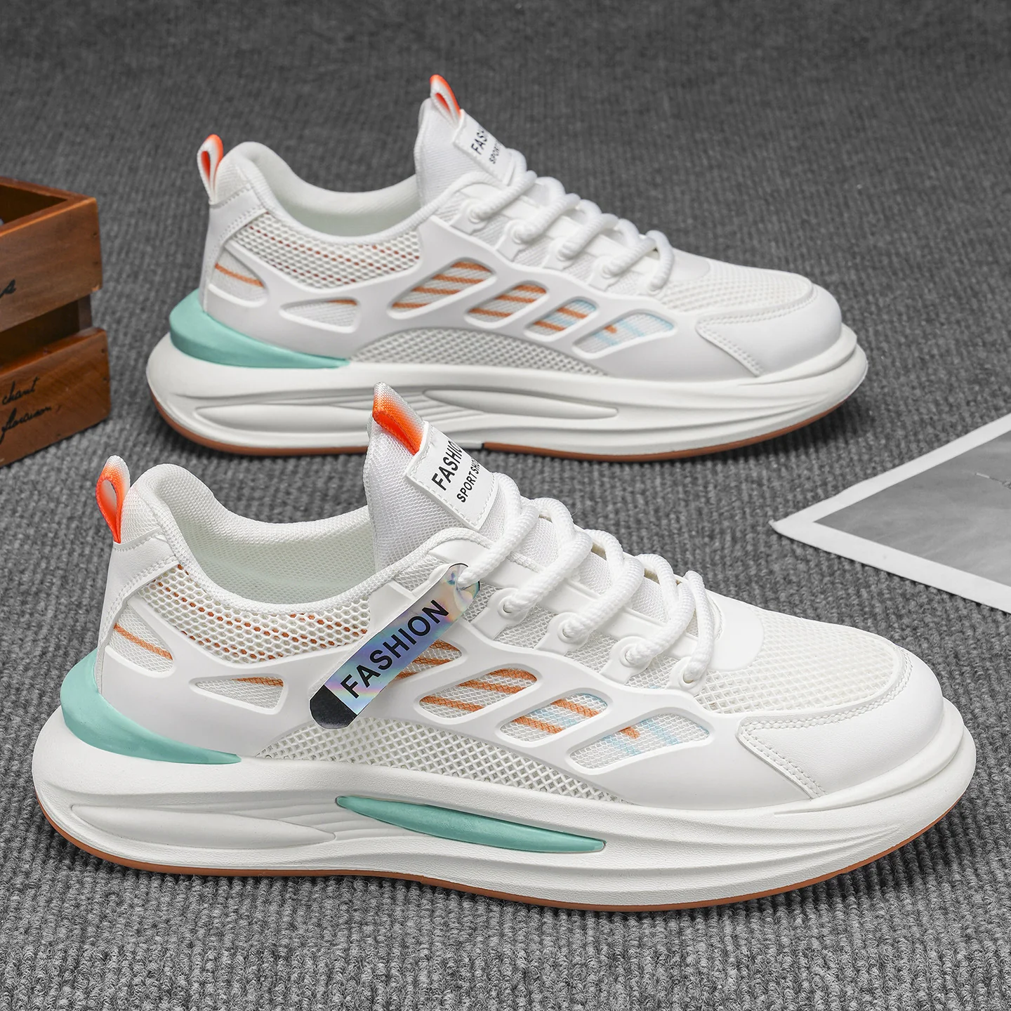 Damen Sportliche Lauf-Sneaker mit atmungsaktiver Mesh-Oberfläche und stoßdämpfendem Sohlenprofil Heidi Mode - Image 4