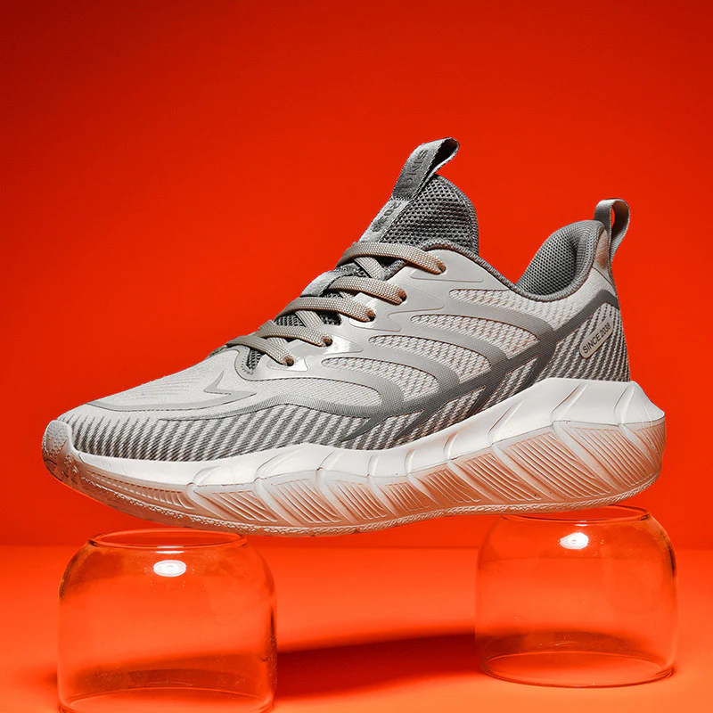 Damen Sportliche Lauf-Sneaker mit atmungsaktiver Oberflächenstruktur und dämpfender Sohle Heidi Mode