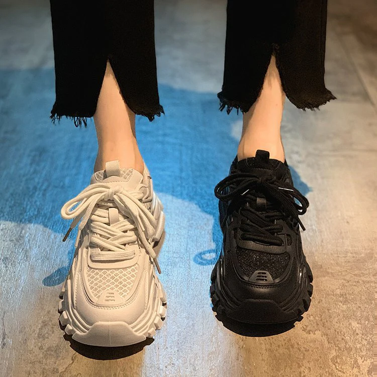 Damen Sportliche Lauf-Sneaker mit atmungsaktiver Sohle und robustem Profil Heidi Mode