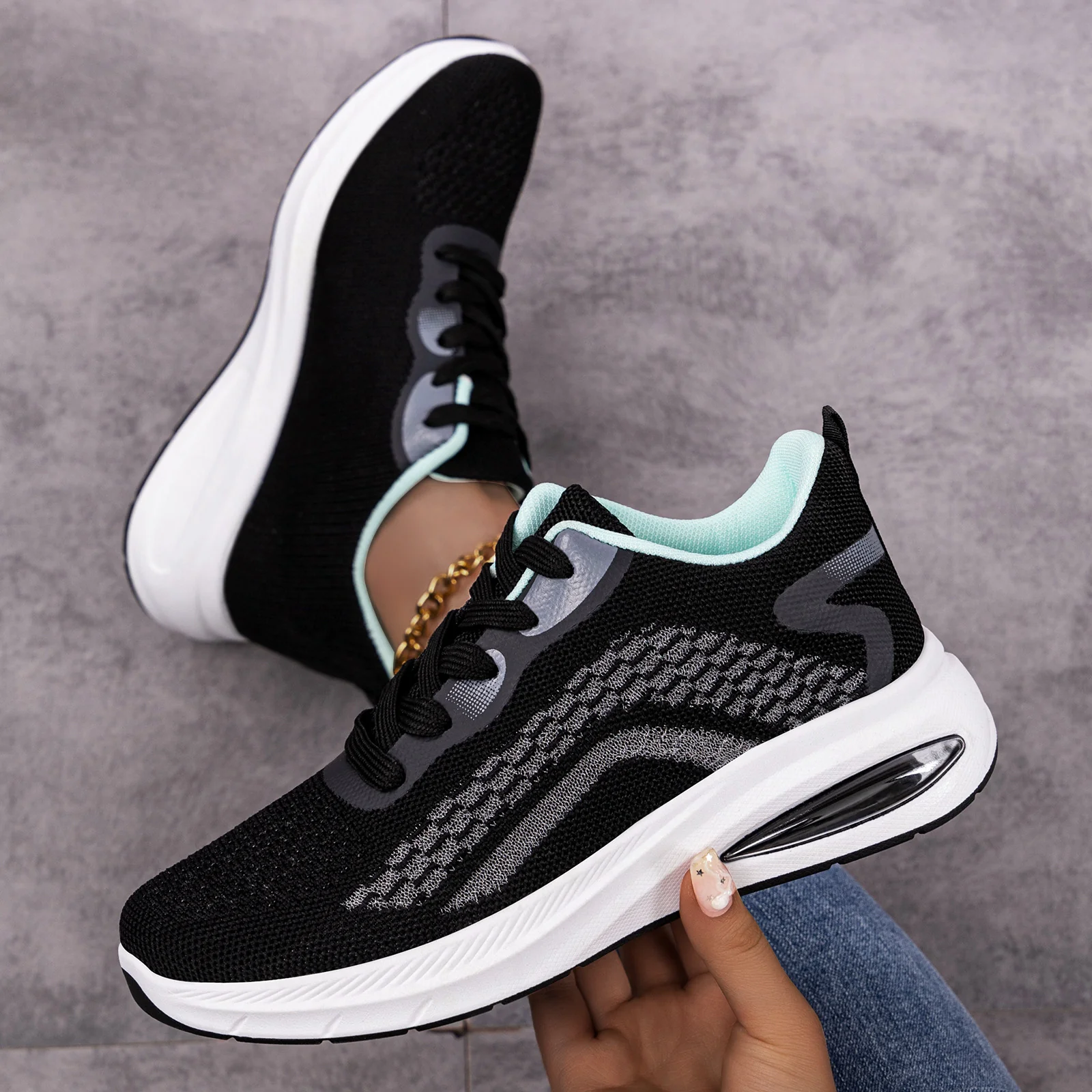 Damen Sportliche Lauf-Sneaker mit Komfort-Dämpfung und atmungsaktivem Obermaterial Heidi Mode - Image 3