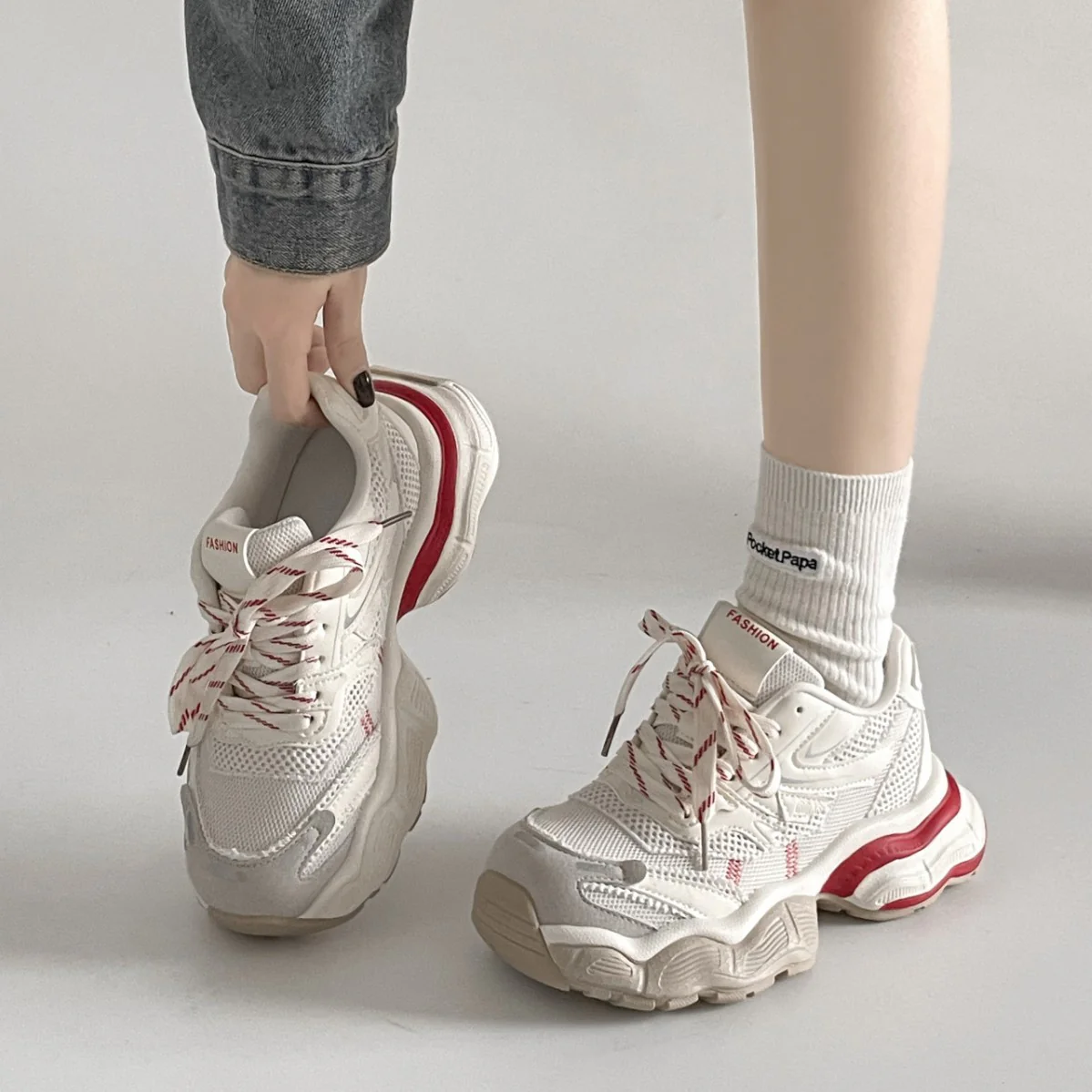 Damen sportliche Lauf Sneakers mit robustem Dämpfungssystem Heidi Mode
