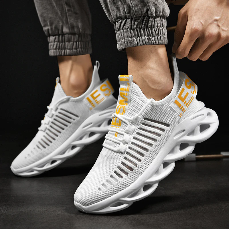 Damen Sportliche Laufschuh Sneakers mit atmungsaktiver Mesh-Oberfläche und flexiblem Sohlenprofil Heidi Mode