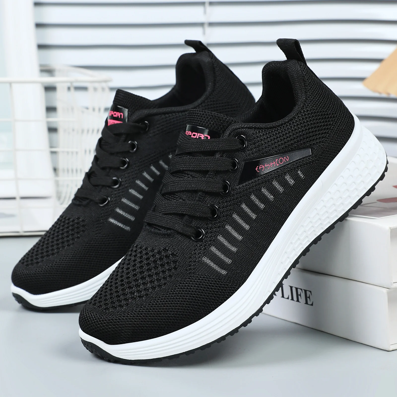Damen Sportliche Laufschuhe mit atmungsaktivem Mesh-Obermaterial Heidi Mode