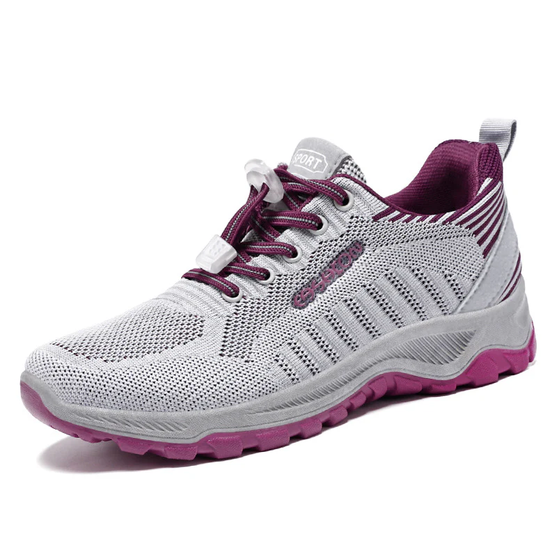 Damen Sportliche Laufschuhe mit atmungsaktivem Mesh-Obermaterial und elastischem Schnellschnürsystem Heidi Mode - Image 4