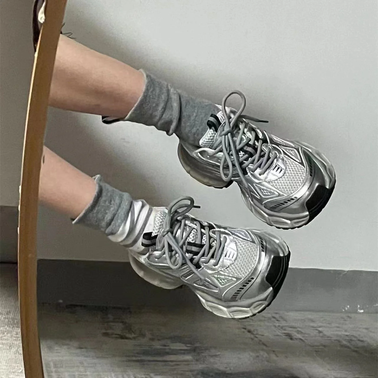 Damen Sportliche Laufschuhe mit atmungsaktiver Mesh-Oberfläche und dämpfender Sohlenkonstruktion Heidi Mode