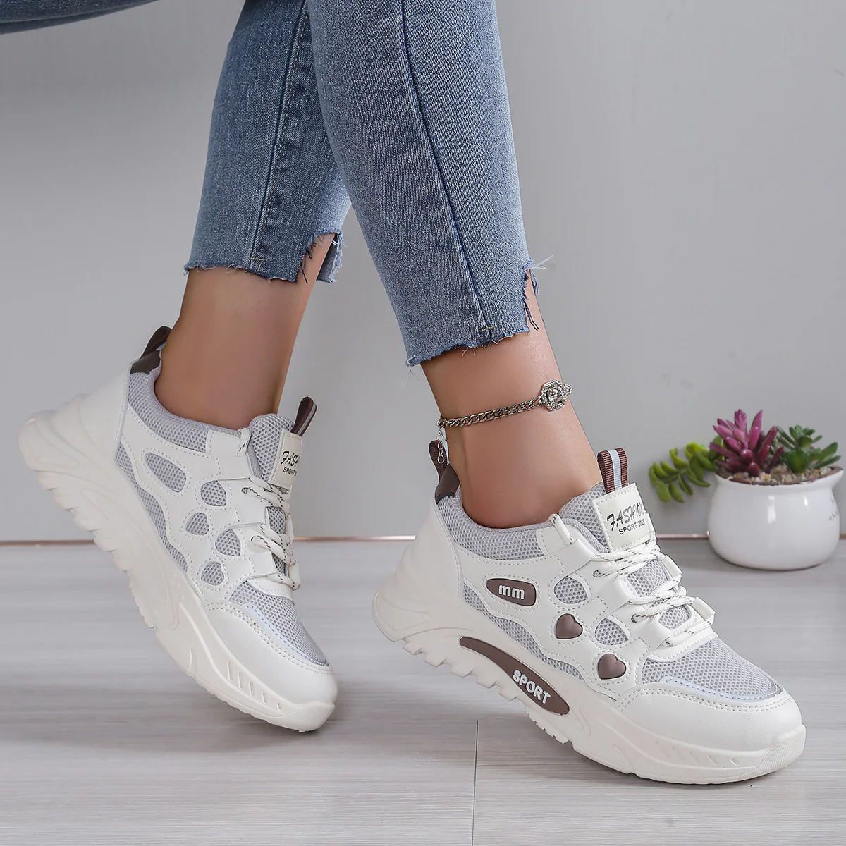 Damen Sportliche Laufschuhe mit atmungsaktiver Mesh-Oberfläche und komfortabler Dämpfung Heidi Mode - Image 4