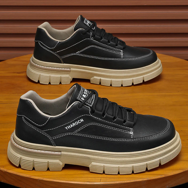 Damen Sportliche Ledersneaker mit dämpfendem Profil und rutschfester Sohle Heidi Mode - Image 7