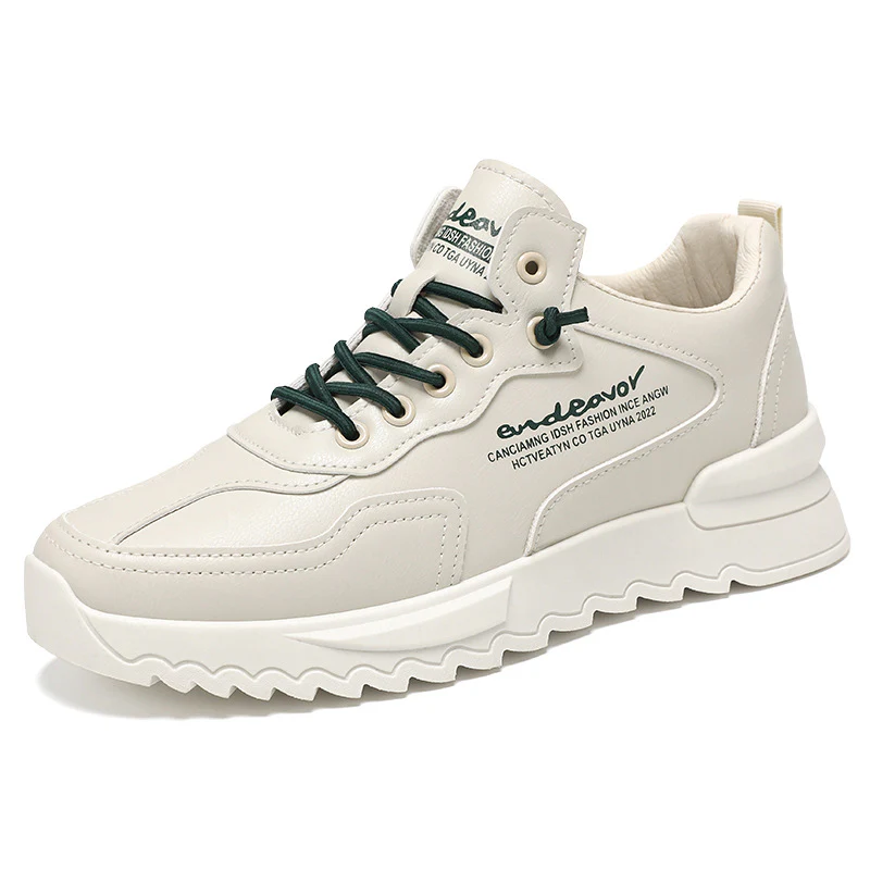 Damen Sportliche Ledersneaker mit dämpfender Sohle und modischem Design Heidi Mode - Image 5
