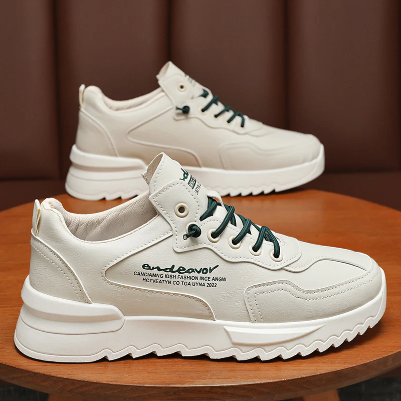 Damen Sportliche Ledersneaker mit dämpfender Sohle und modischem Design Heidi Mode - Image 6