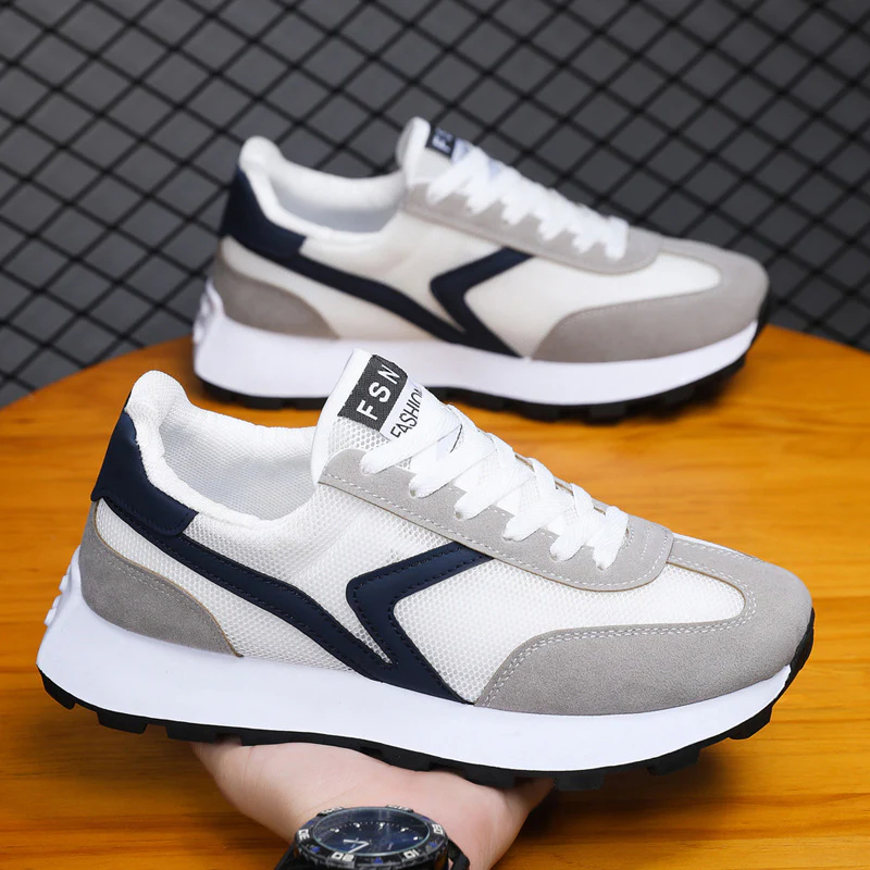 Damen Sportliche Leichtgewicht Sneaker mit rutschfester Laufsohle Heidi Mode