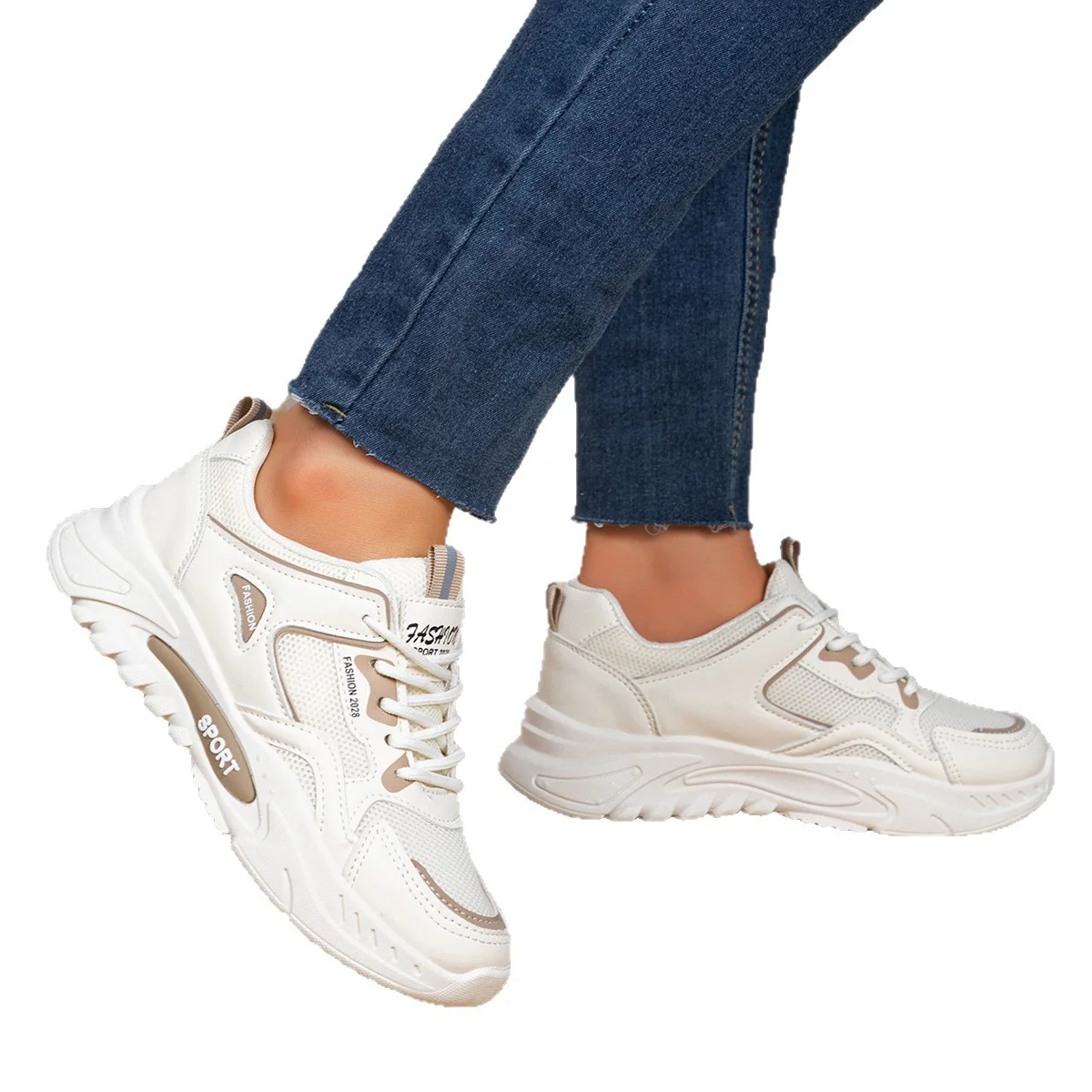 Damen Sportliche Lifestyle-Sneaker mit ergonomischer Dämpfung und luftiger Mesh-Oberfläche Heidi Mode - Image 5