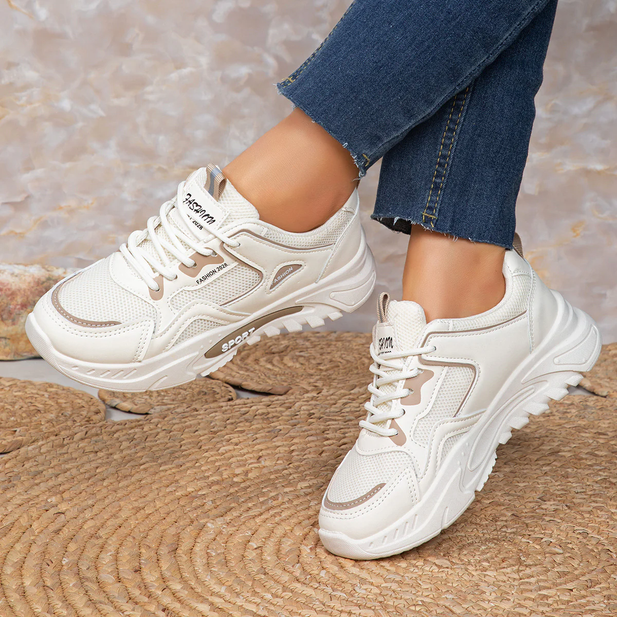 Damen Sportliche Lifestyle-Sneaker mit ergonomischer Dämpfung und luftiger Mesh-Oberfläche Heidi Mode - Image 6