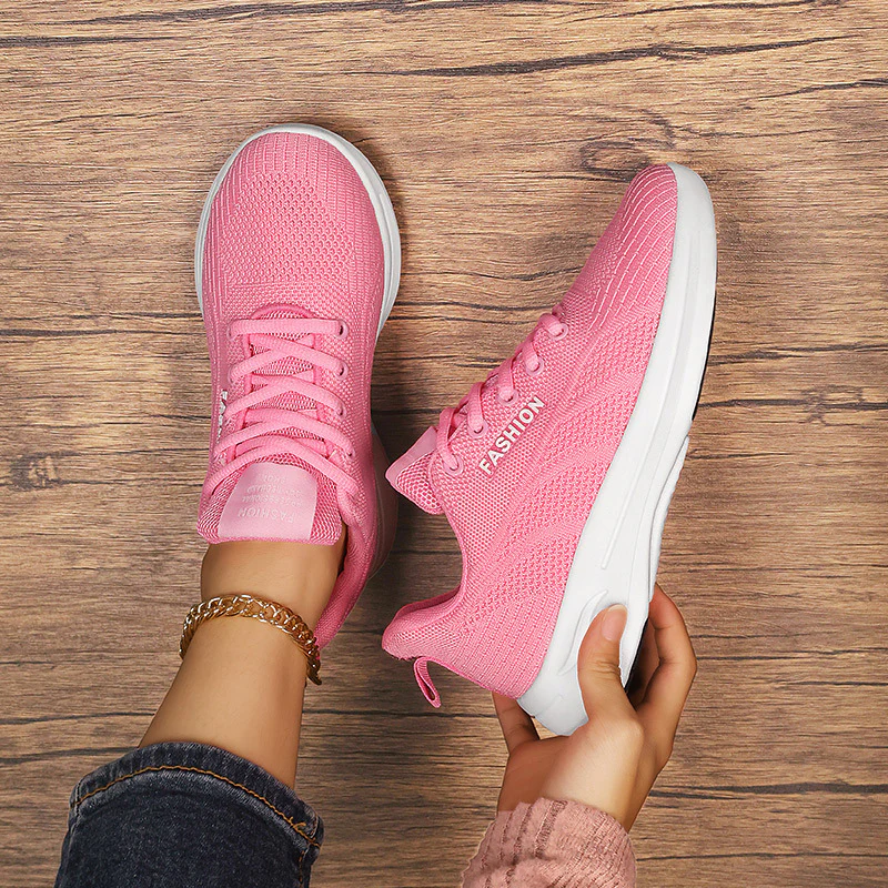 Damen Sportliche Lifestyle Sneakers aus atmungsaktivem Mesh mit dämpfender Sohle Heidi Mode - Image 2