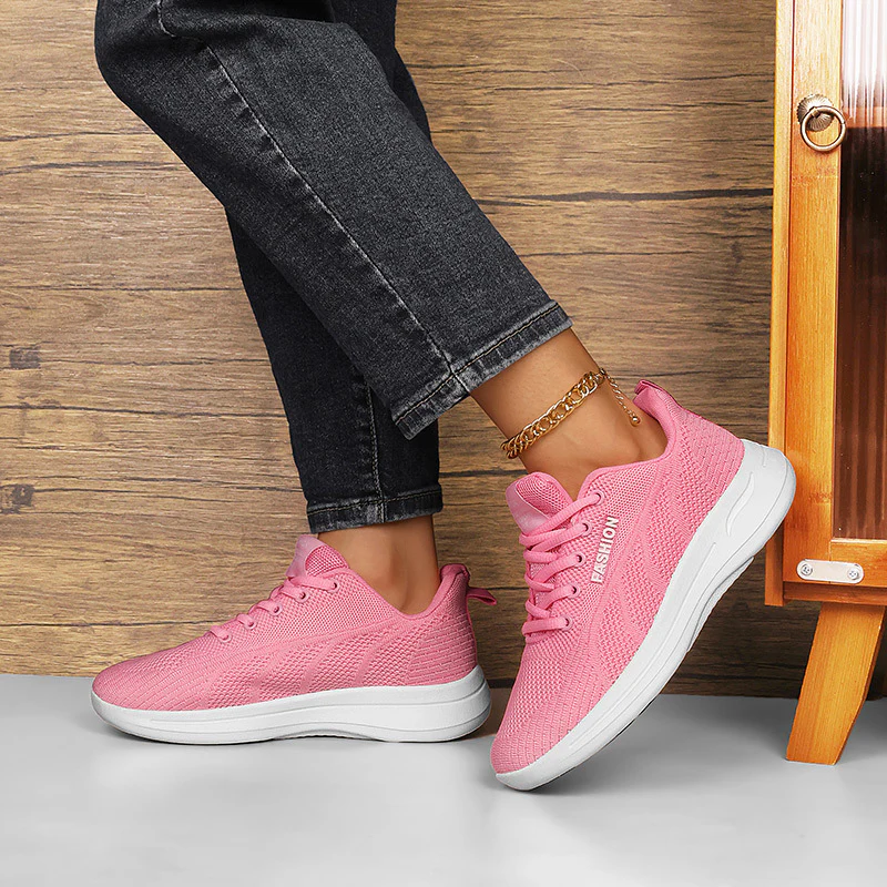 Damen Sportliche Lifestyle Sneakers aus atmungsaktivem Mesh mit dämpfender Sohle Heidi Mode - Image 3