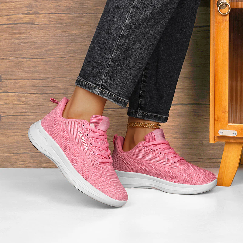 Damen Sportliche Lifestyle Sneakers aus atmungsaktivem Mesh mit dämpfender Sohle Heidi Mode - Image 4