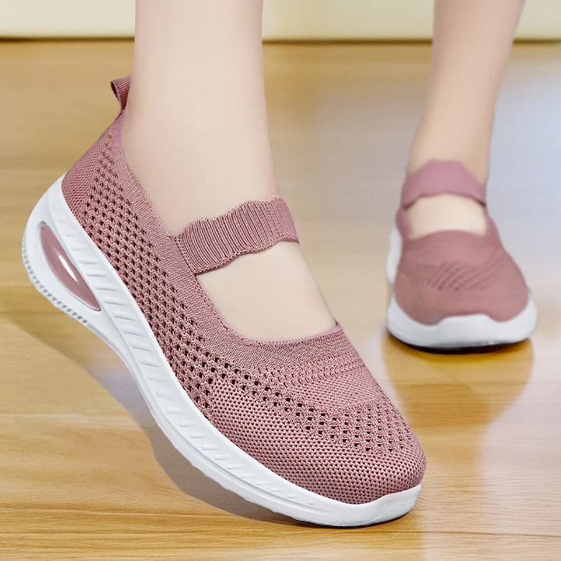 Damen sportliche Mesh Slip-On Schuhe mit flexiblem Obermaterial Heidi Mode - Image 2