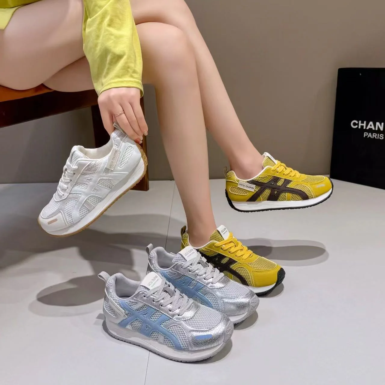Damen Sportliche Mesh-Sneaker mit dämpfenden Eigenschaften und modernem Design Heidi Mode - Image 4