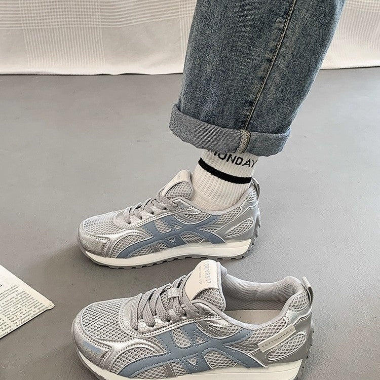 Damen Sportliche Mesh Sneakers mit atmungsaktiver Oberflächenstruktur und rutschfester Sohle Heidi Mode