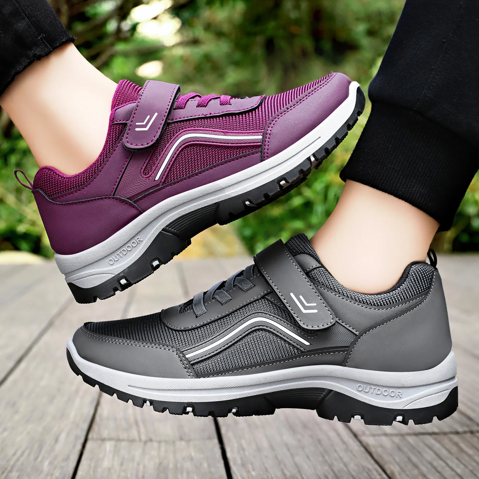 Damen Sportliche Outdoor-Sneaker mit verstellbarem Klettverschluss und griffiger Sohle Heidi Mode - Image 3