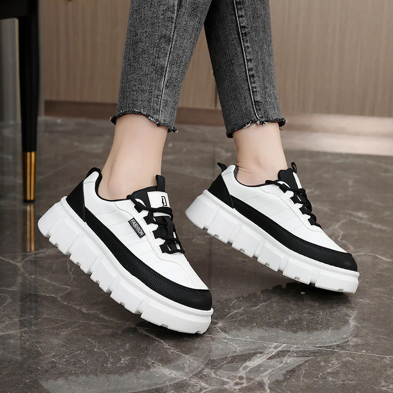 Damen Sportliche Plateau Sneaker Heidi Mode - Image 4