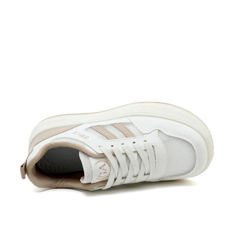 Damen sportliche Plateau-Sneaker mit atmungsaktivem Mesh-Obermaterial und dämpfender Sohle Heidi Mode - Image 3