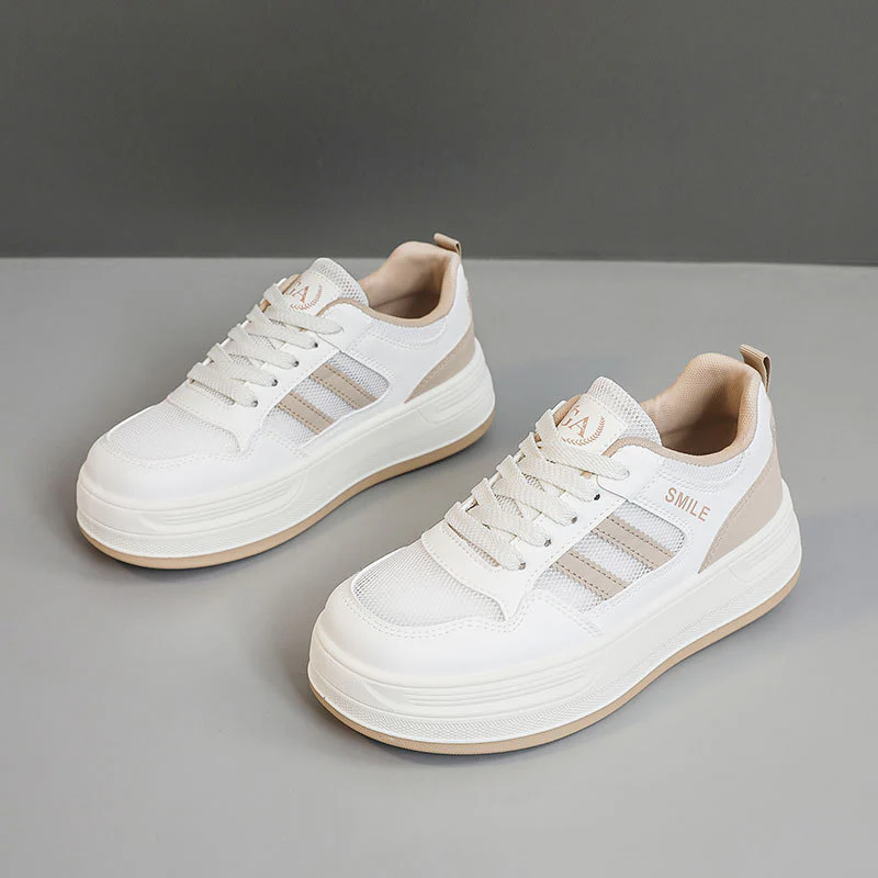 Damen sportliche Plateau-Sneaker mit atmungsaktivem Mesh-Obermaterial und dämpfender Sohle Heidi Mode - Image 6