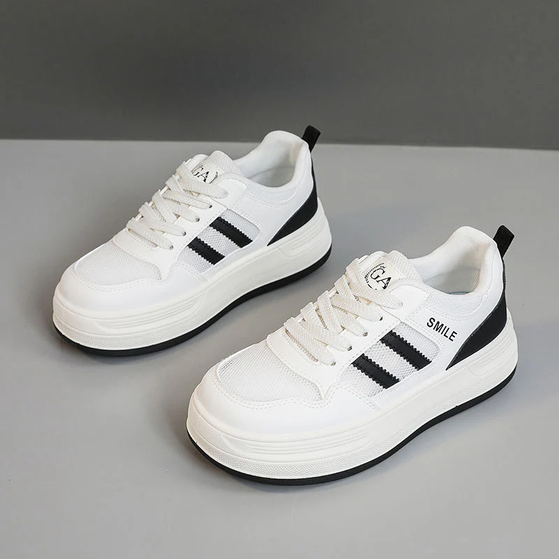 Damen sportliche Plateau-Sneaker mit atmungsaktivem Mesh-Obermaterial und dämpfender Sohle Heidi Mode - Image 8