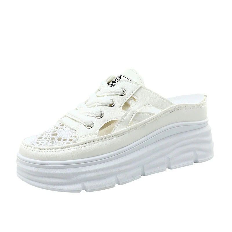 Damen Sportliche Plateau-Sneaker mit atmungsaktiver Mesh-Oberfläche Heidi Mode - Image 5
